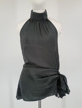 Venus Satin Tied Halter Top
